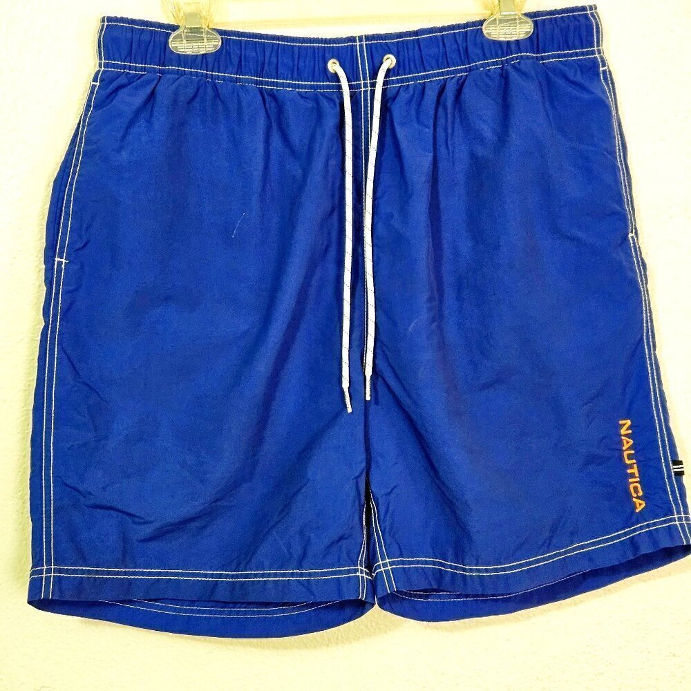 Nautica Men's Blue Beach Ready Swim Trunks Size G/L